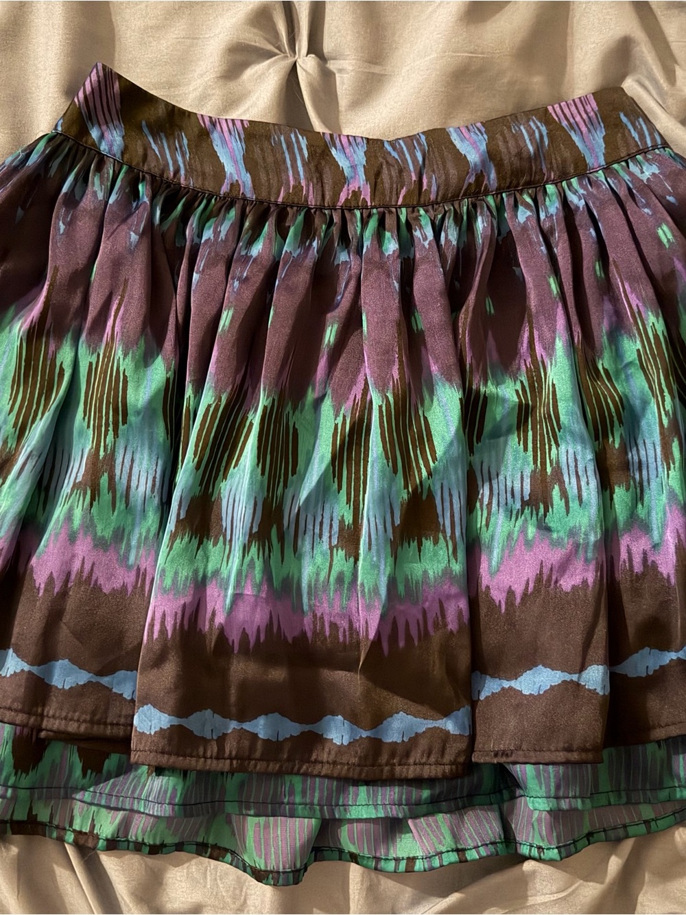 Vintage Forever 21 Mini Skirt in black with Purple & Teal